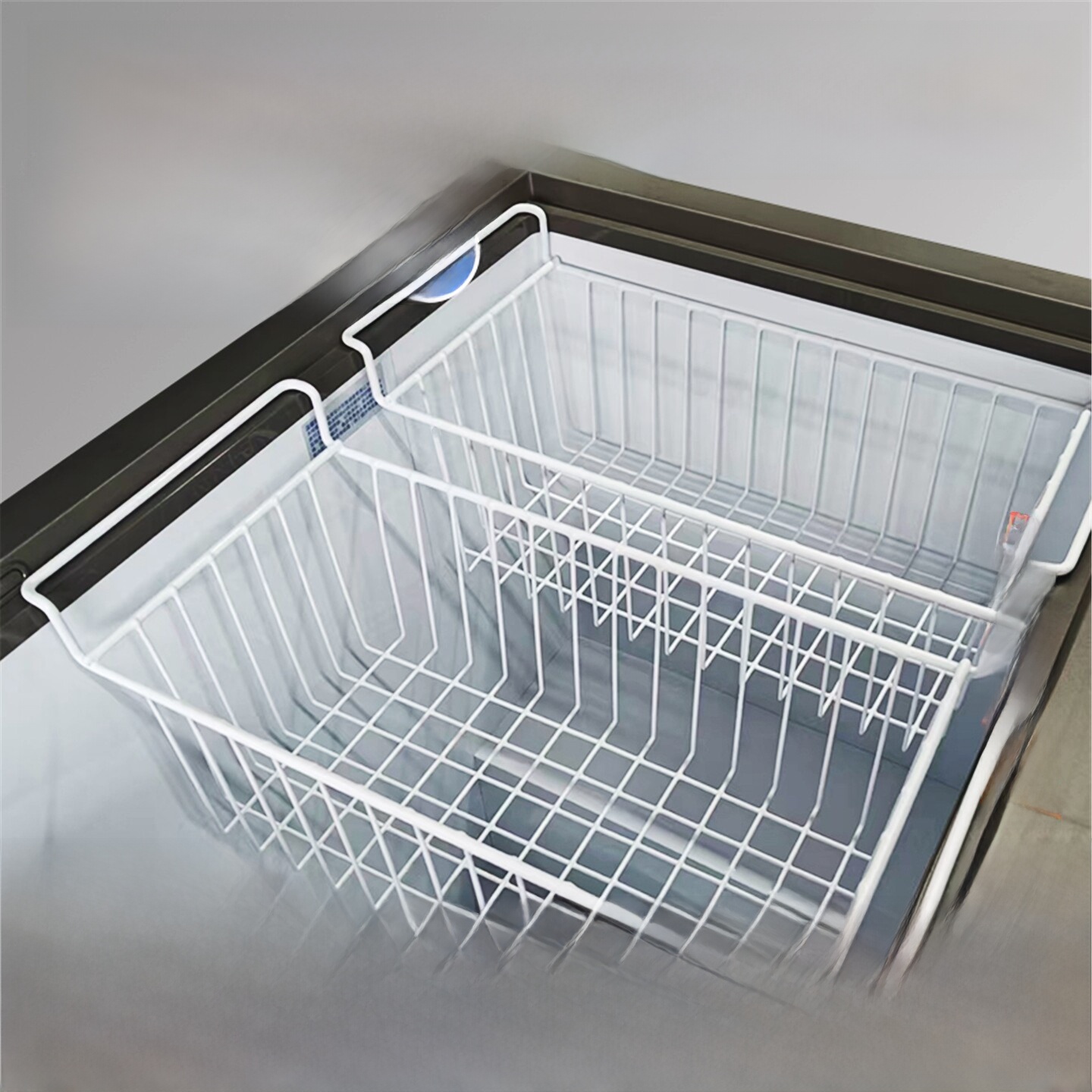 Food Storage With Dividers - Universeller Gefrierschrank-Innenkorb, Hängender Korb zur Lebensmittelaufbewahrung,