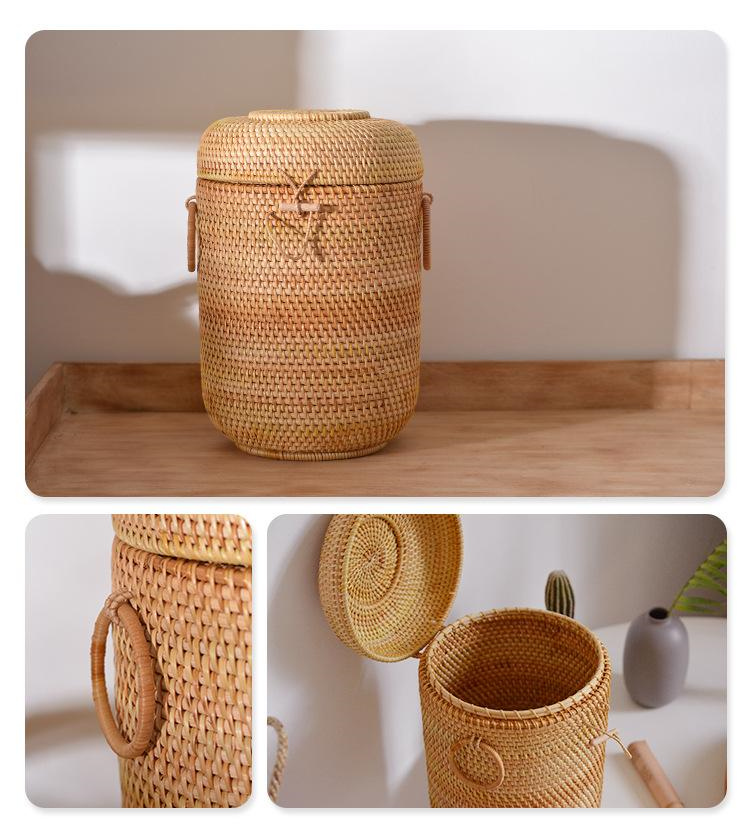 Handgewebte Rattan-Tee-Aufbewa – Food Storage With Dividers Bewertung und Preis