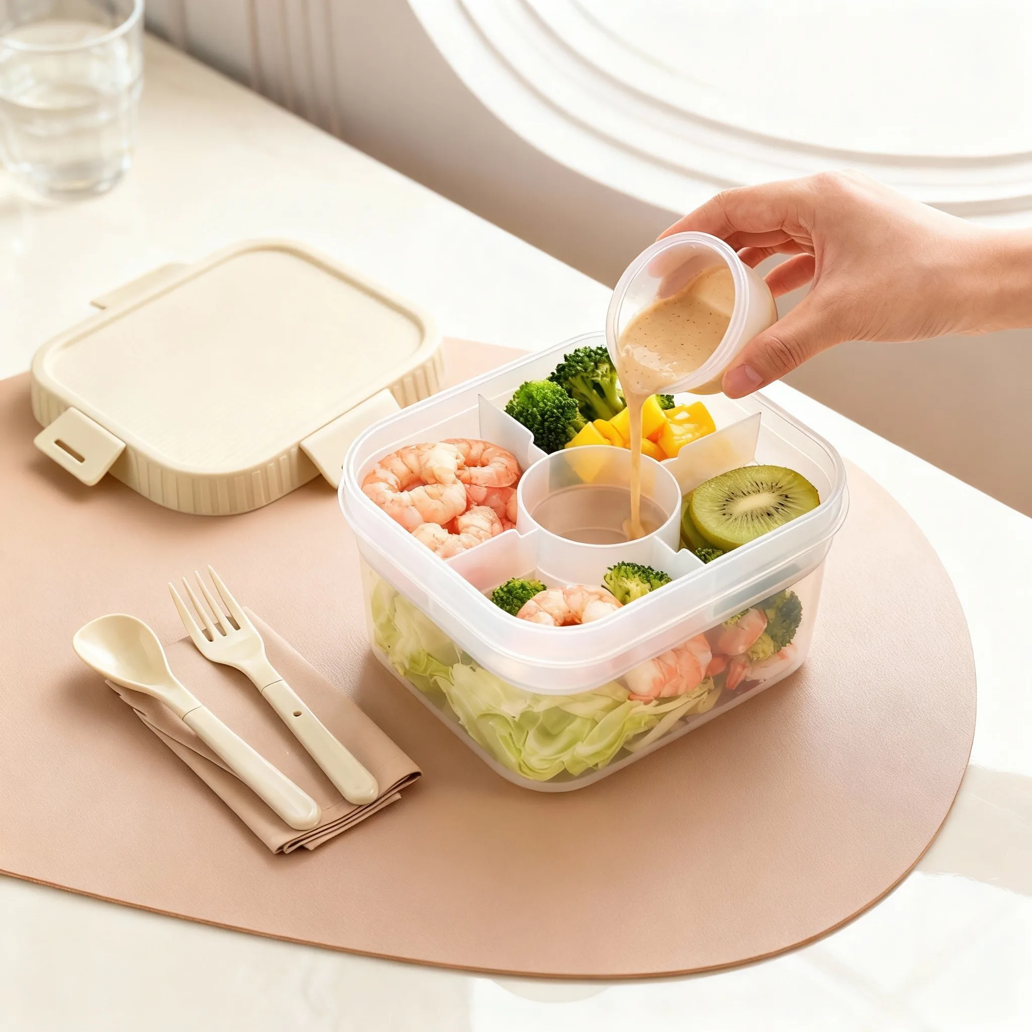 Tragbare, doppelwandige Lunchb – Food Storage Oven Safe Bewertung und Preis